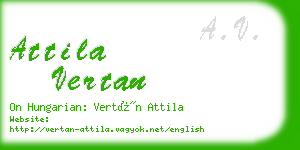 attila vertan business card